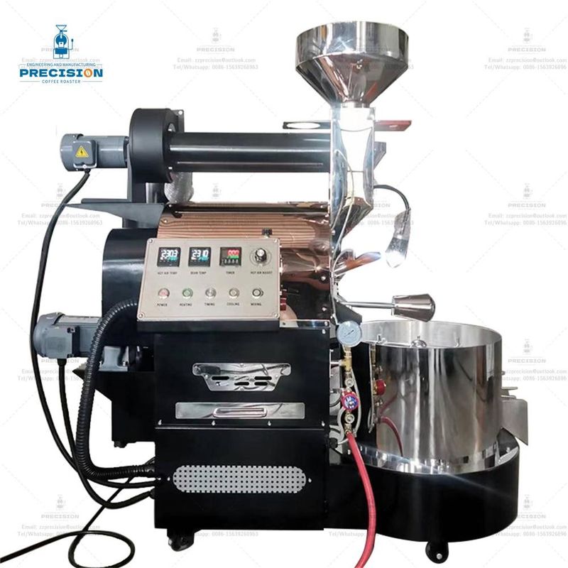 कास्ट आयरन कॉफी रोस्टर 10kg 12kg 15kg बड़े स्टेनलेस स्टील ड्रम वाणिज्यिक औद्योगिक कॉफी रोस्टर मशीन