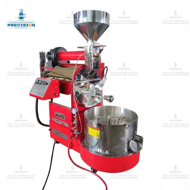 स्टेनलेस स्टील इलेक्ट्रिक गैस प्रकार 5Kg 10Kg कॉफी रोस्टिंग मशीन कॉफी रोस्टर