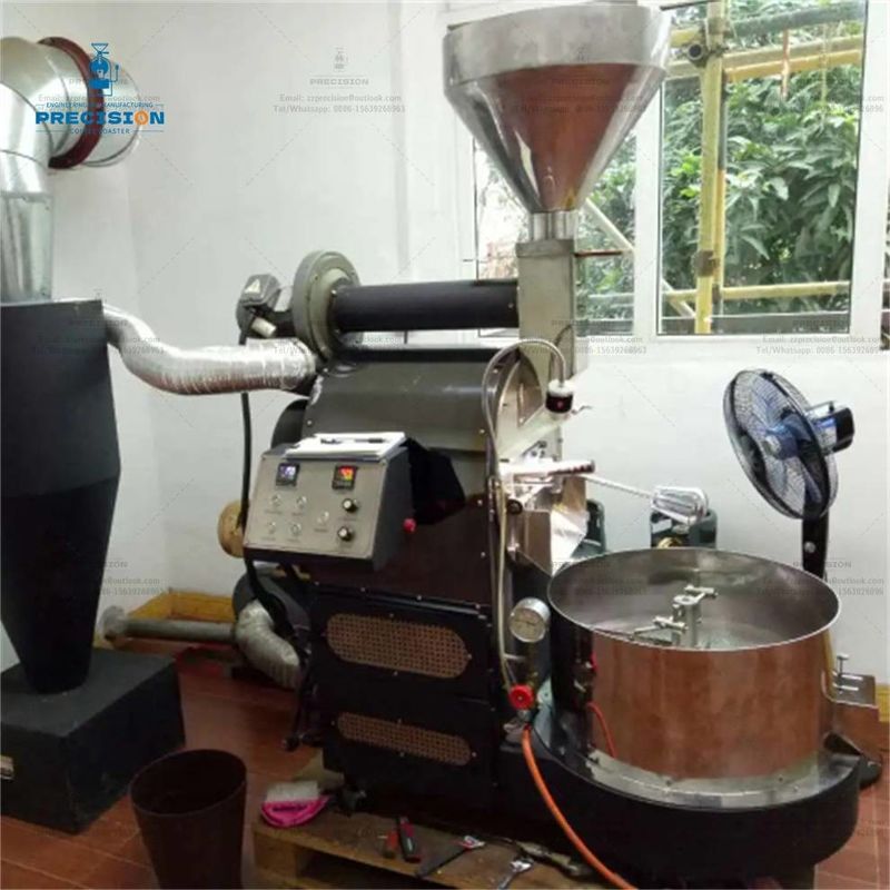 मल्टी बर्नर डबल लेयर स्टेनलेस स्टील ड्रम 5Kg 10Kg 15Kg 20Kg रोस्टिंग मशीन बीन्स कॉफी रोस्टर